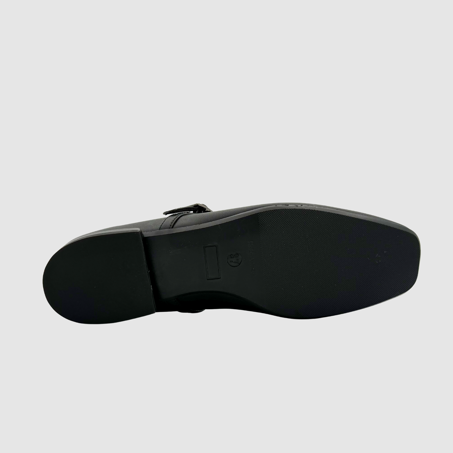 Semelle ballerine noire femme, dessous chaussure avec finition robuste et adhérence