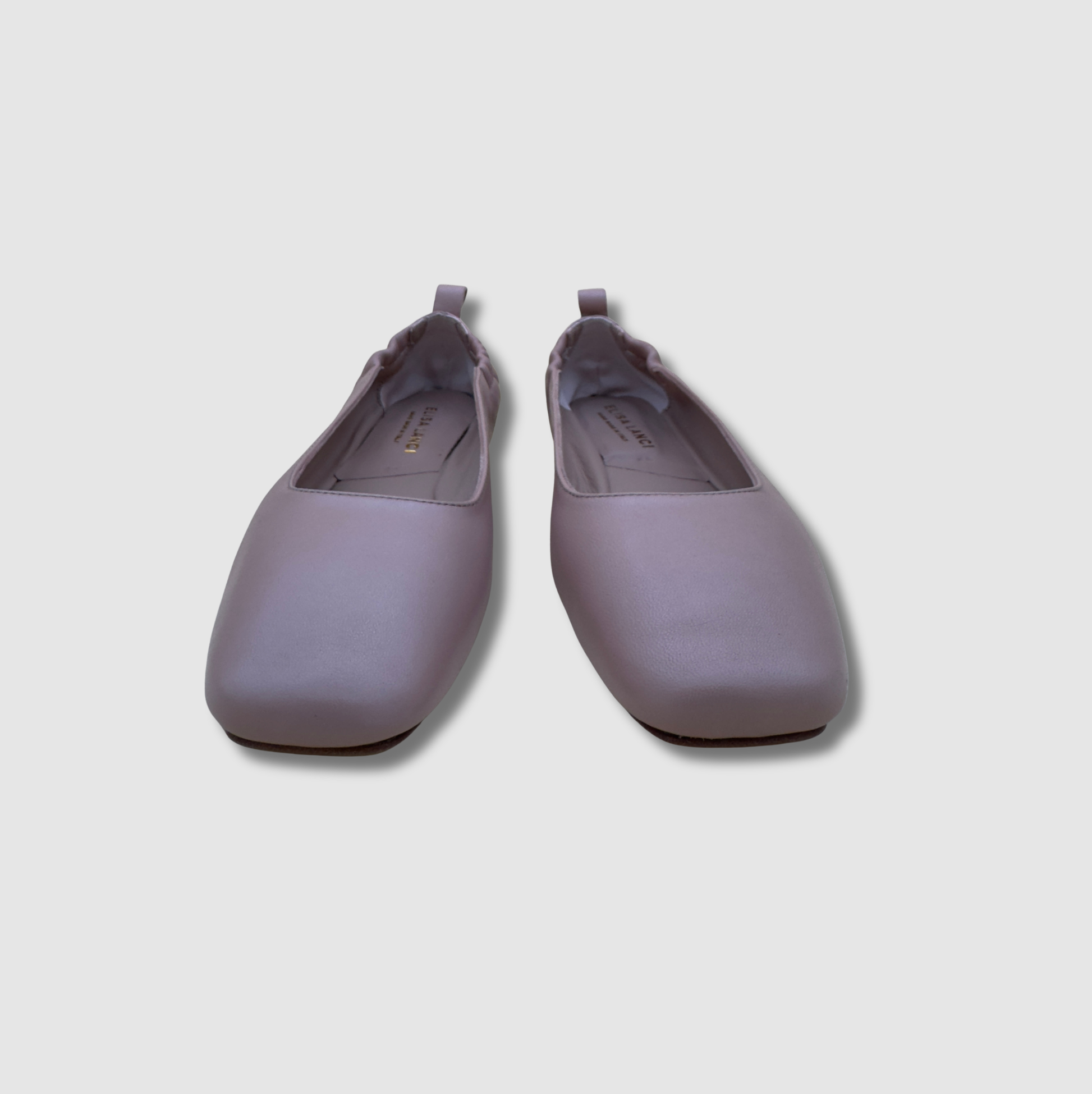 Ballerines femme en cuir rose poudré, design minimaliste élégant et confortable