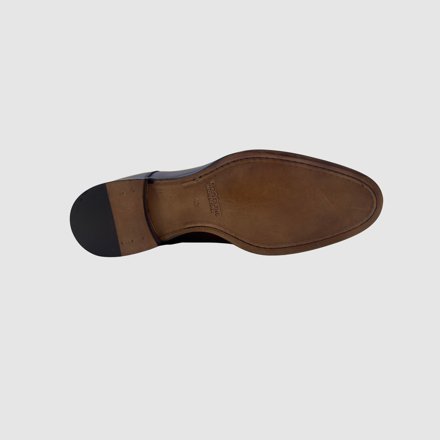 Semelle cuir derby homme fabrication artisanale italienne finition premium