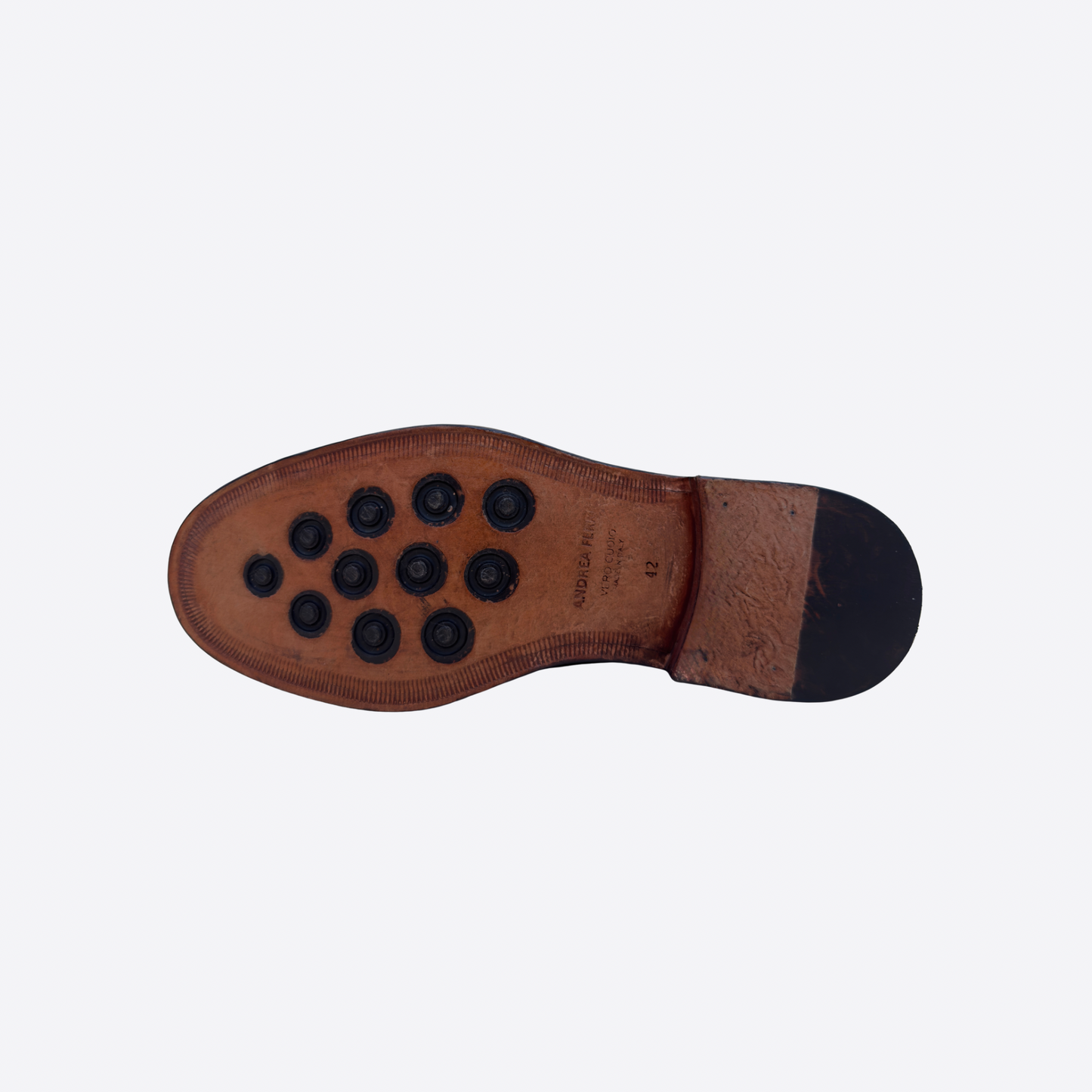 Semelle mocassin daim bleu homme Lallurist avec picots antidérapants et finition cuir premium