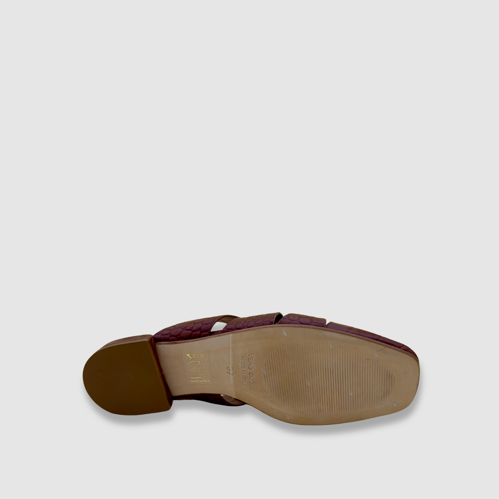 Semelle mules femme cuir marron cognac confort et adhérence
